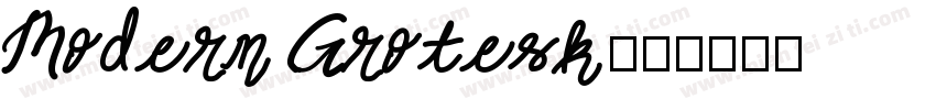 Modern Grotesk字体转换